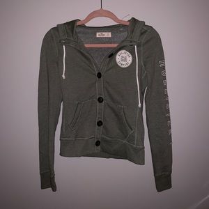 Hollister button up hoodie